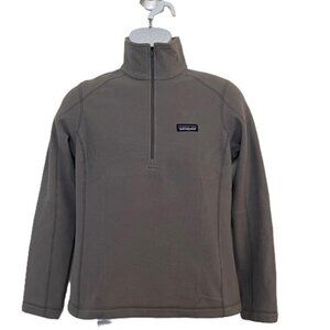 Patagonia Women's Fleece Pullover 1/4 Zip Gray Sm Worn Wear Recycled Polyester